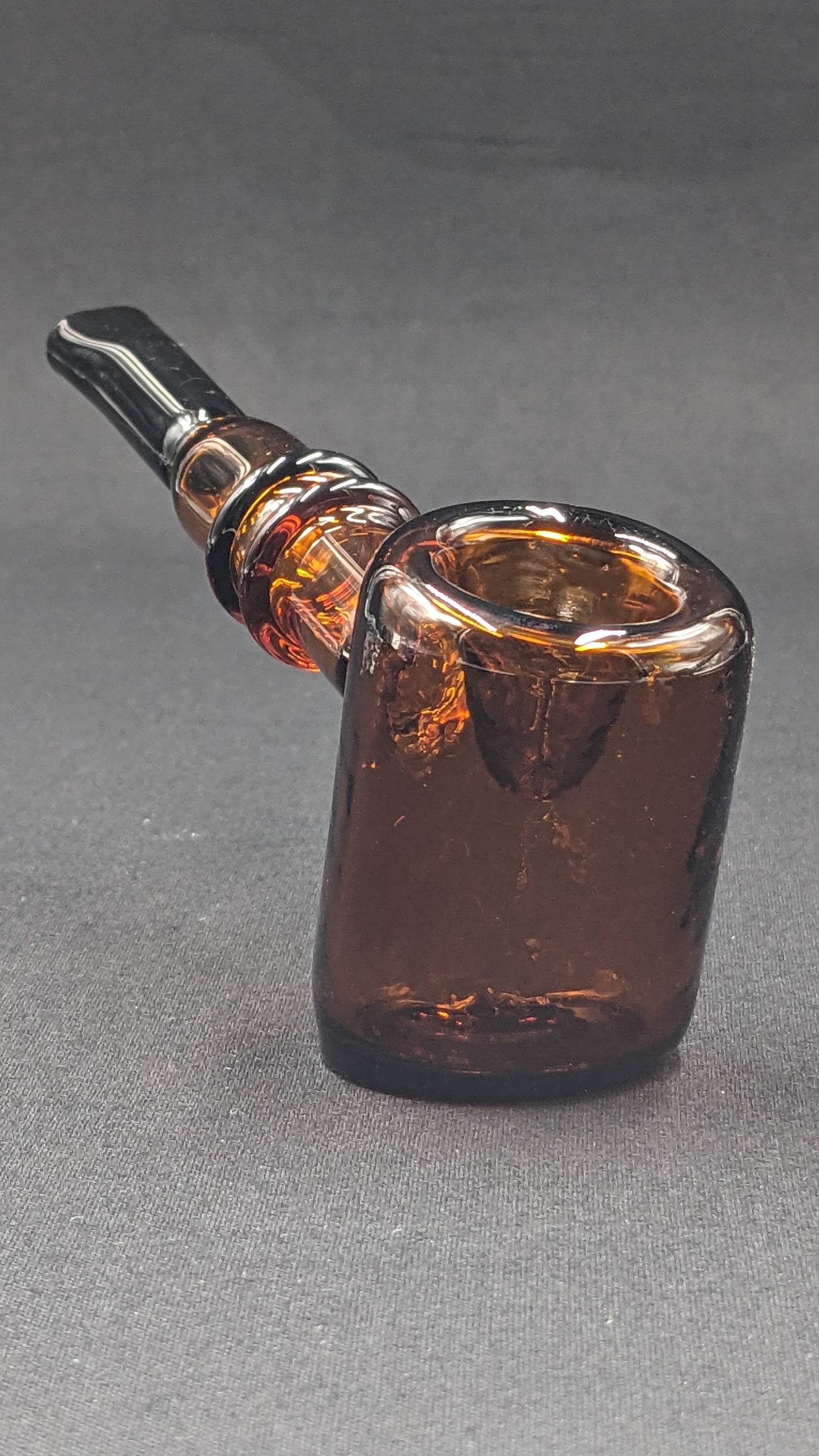 5.25" Glass Spoon Hammer Amber