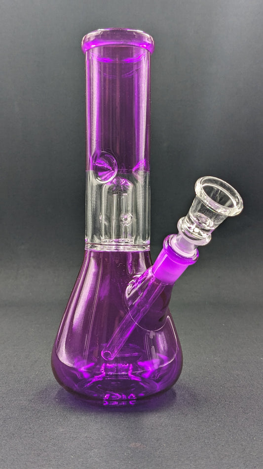 8" Glass Water Pipe Bong Purple + 5 FREE Screens