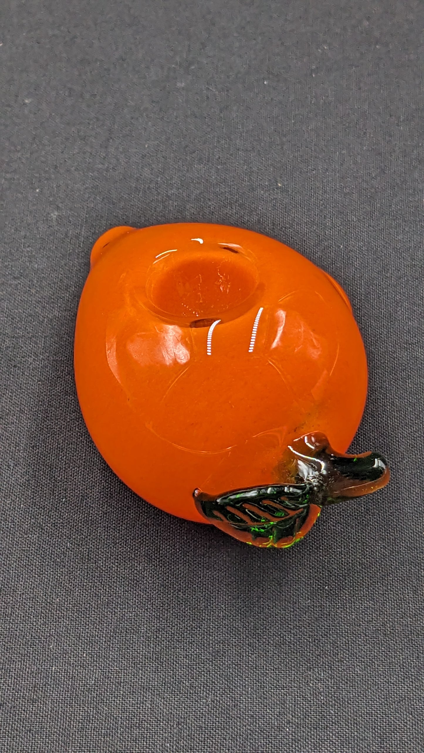 3" Glass Spoon Peach