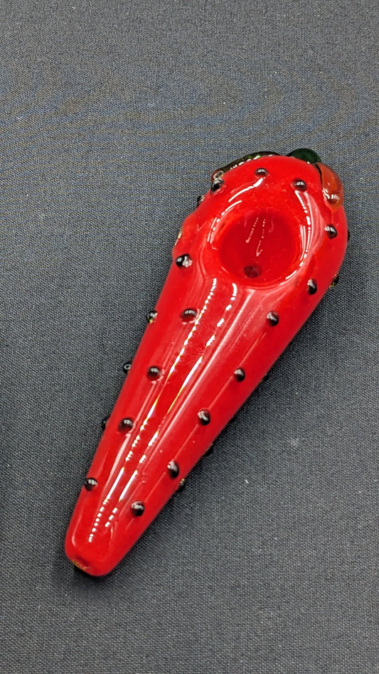 4.5" Glass Spoon Stawberry