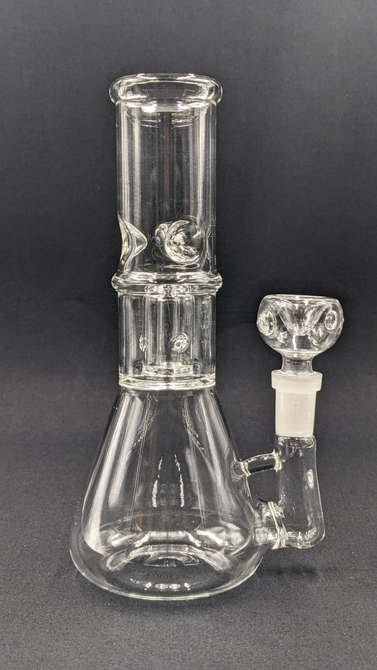 8" Glass Water Pipe Bong SL Clear + 5 FREE Screens