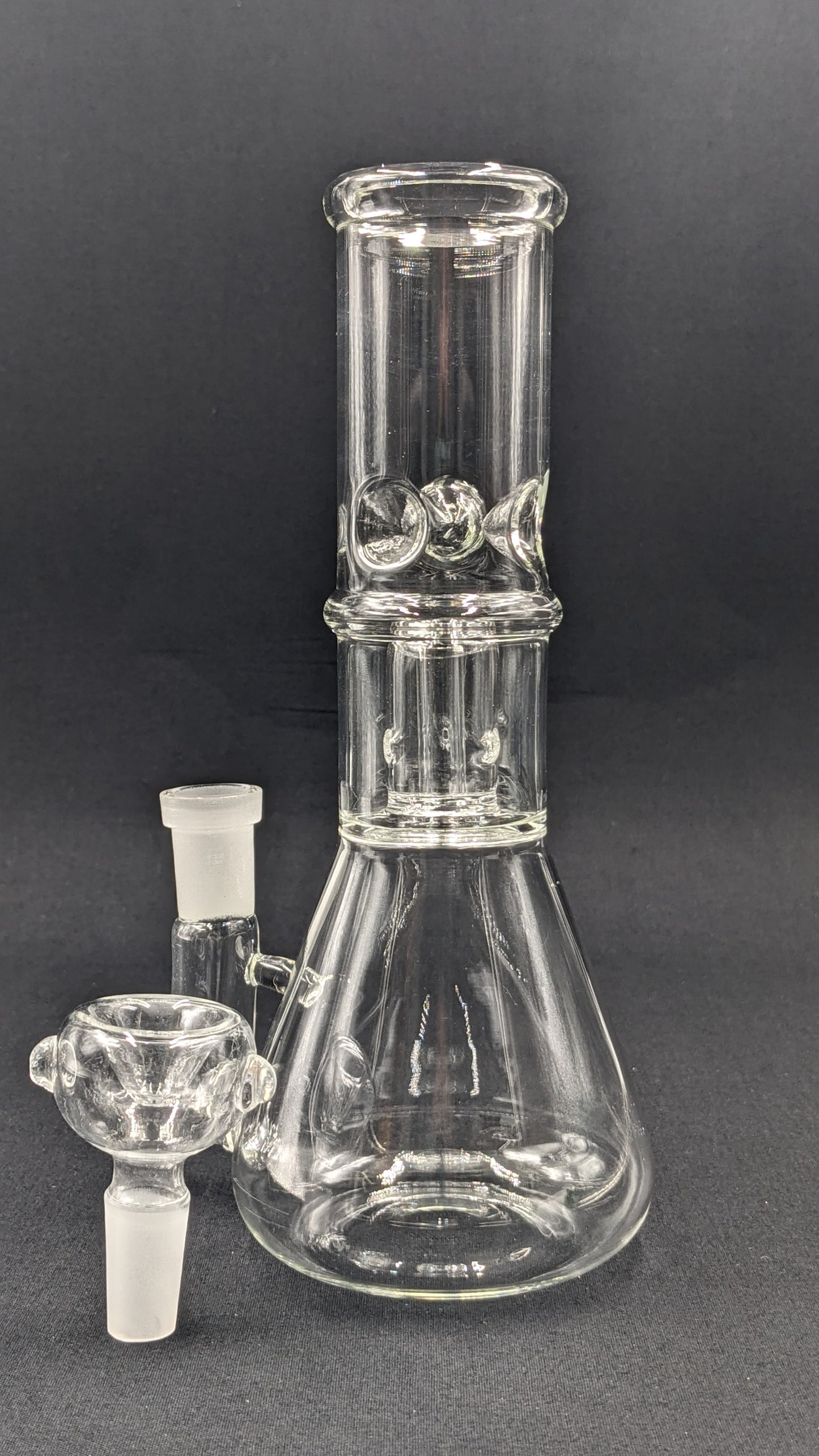 8" Glass Water Pipe Bong SL Clear + 5 FREE Screens