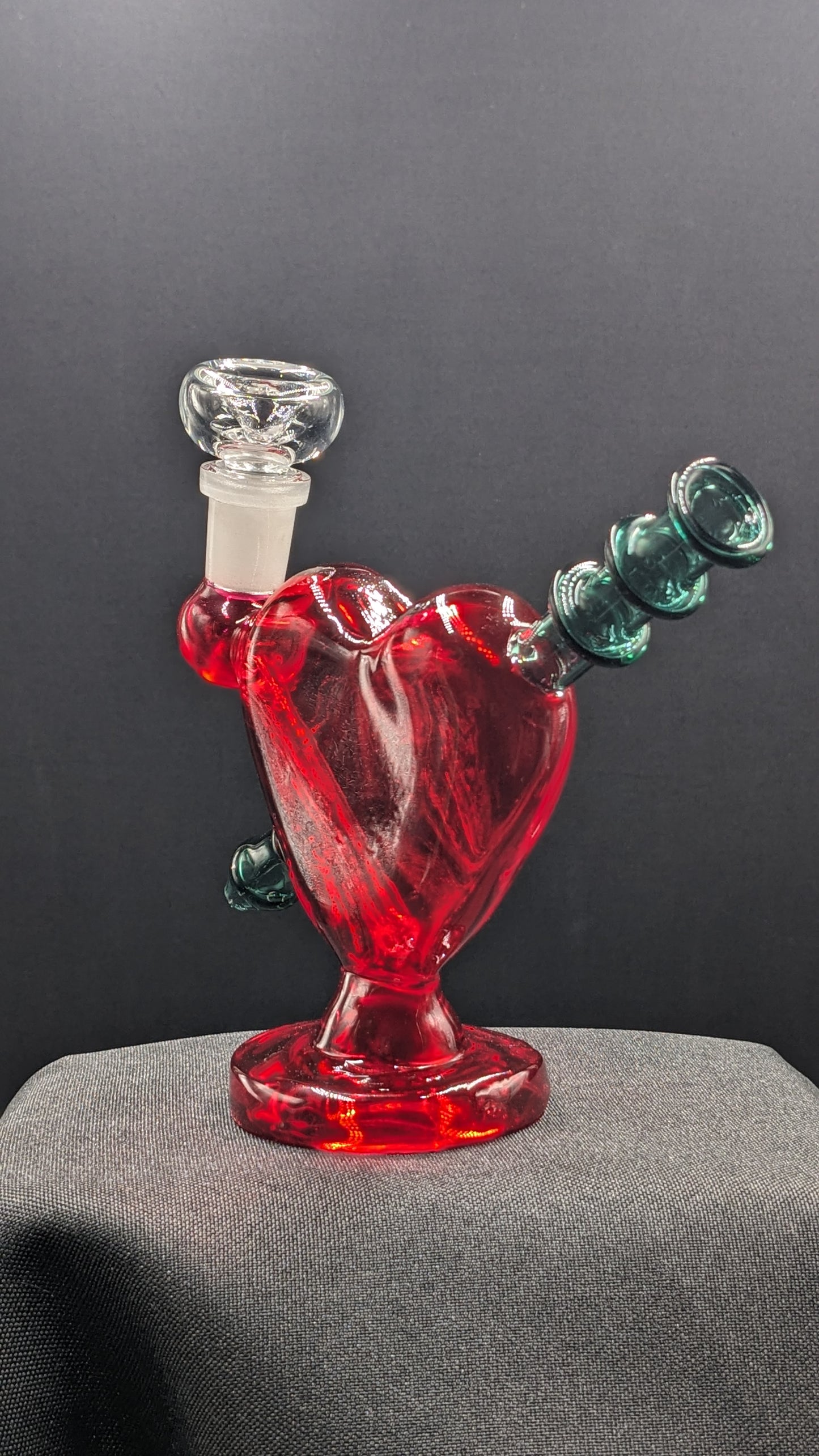 4.75" Glass Water Pipe Bong Heart Shaped
