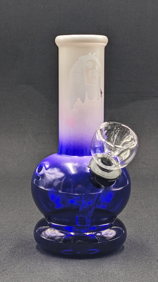 5" Glass Water Pipe Bong Blue Marley