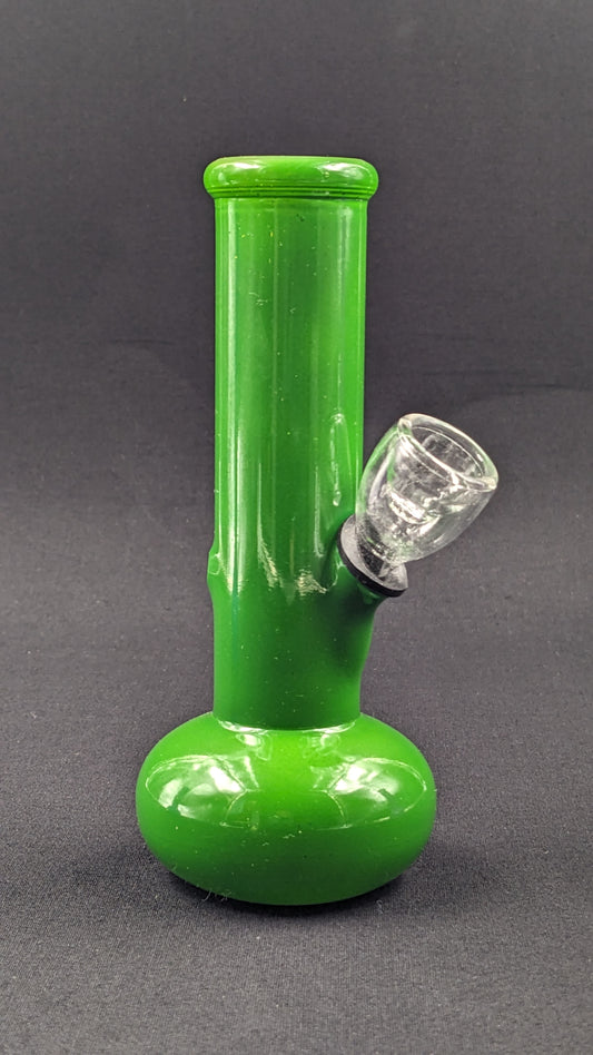 5" Glass Water Pipe Bong Gloss Round Bottom Green