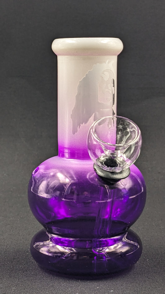 5" Glass Water Pipe Bong Purple Marley