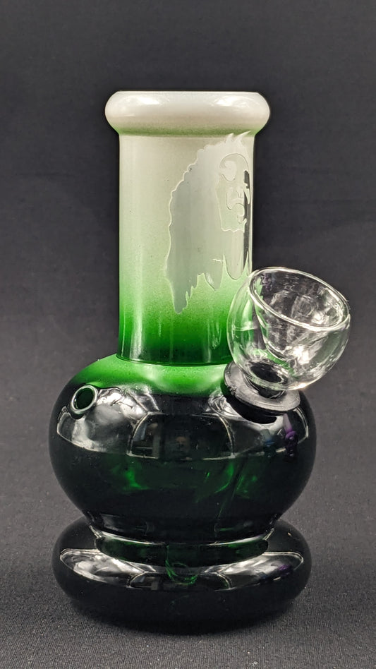 5" Glass Water Pipe Bong Green Marley