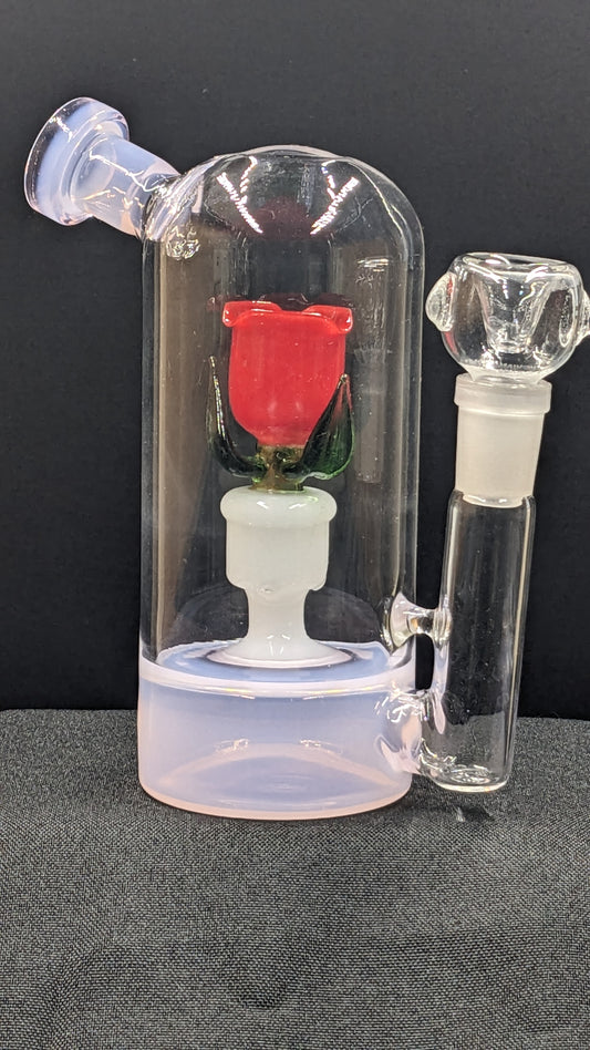 5.5" Glass Water Pipe Bong Dome Rose 01