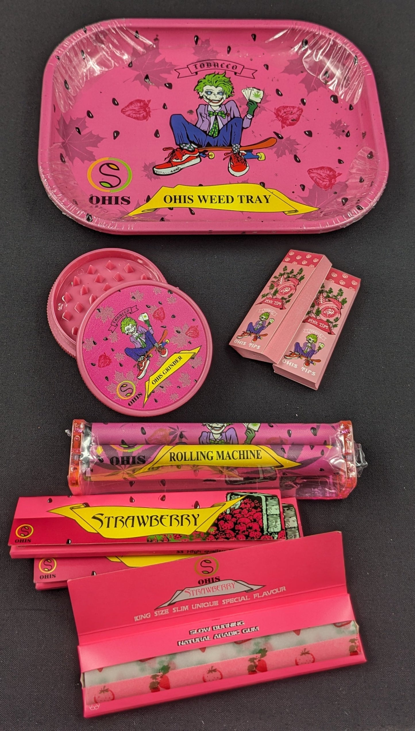 8 Piece Rolling Combo Set Strawberry