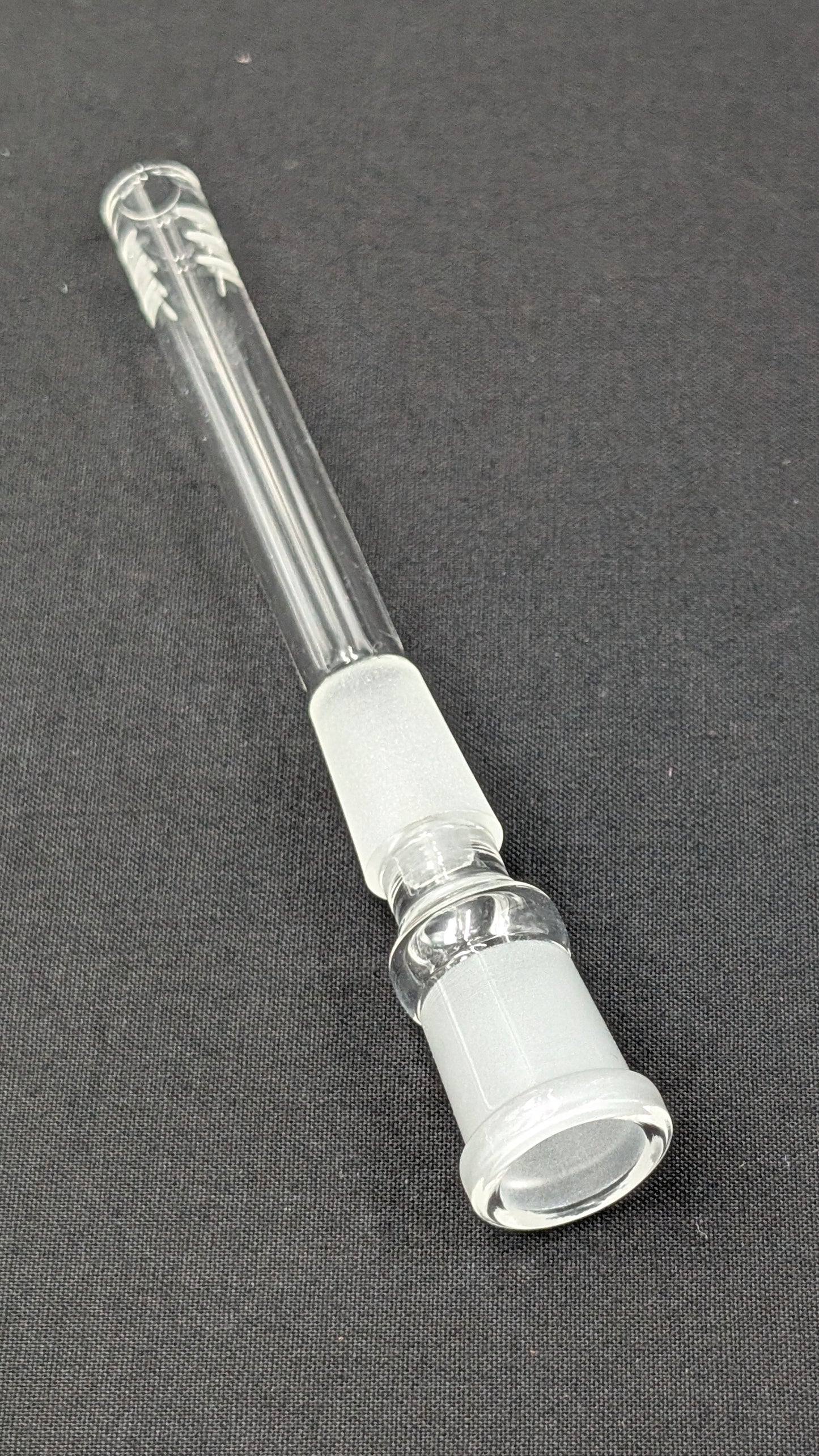 3" 6 Cut Glass Downstem 14MM Male to 14MM Female Opening