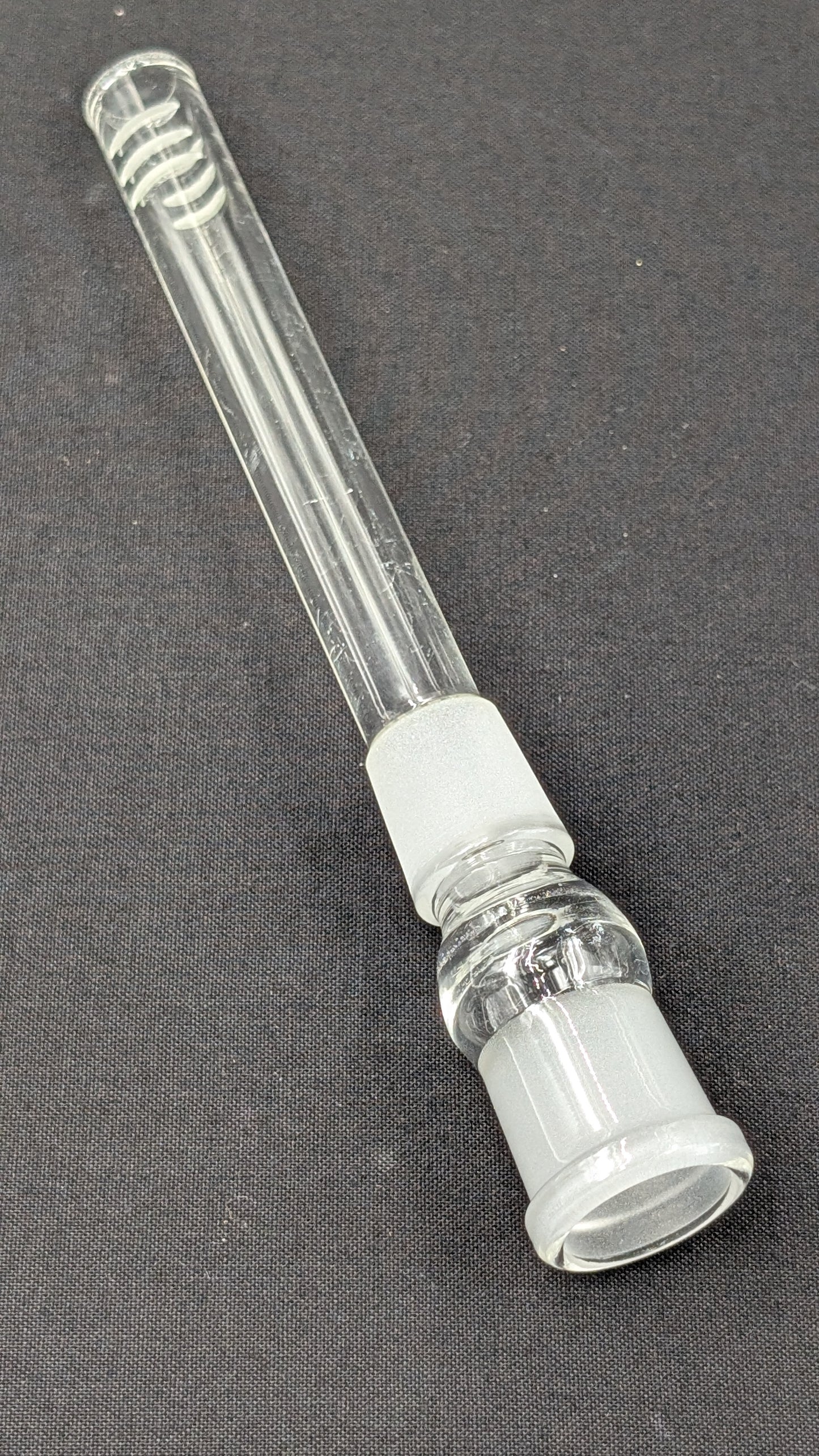4" 6 Cut Glass Downstem 18MM Male to 18MM Female Opening