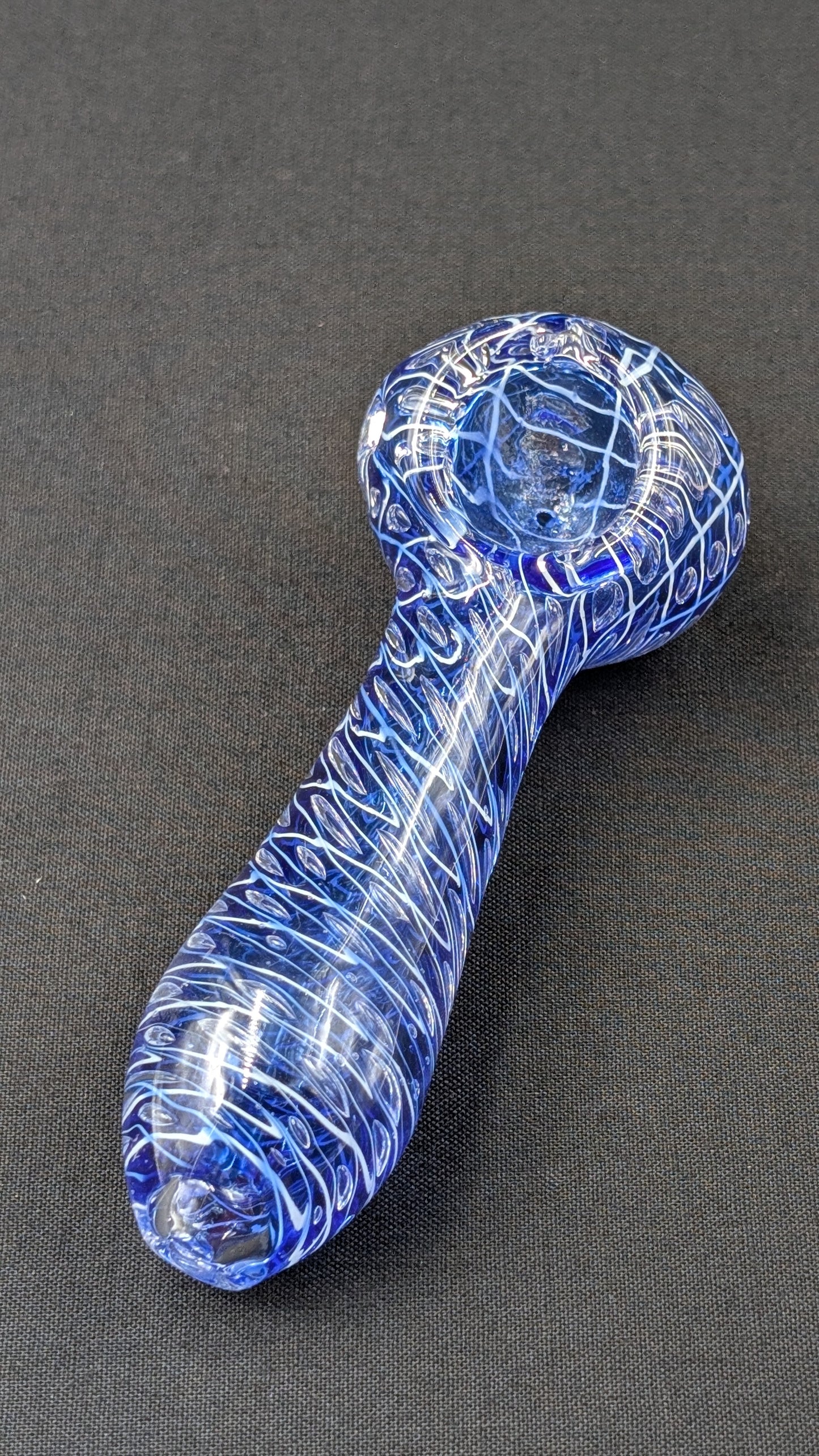 4" Glass Spoon BLU 0500