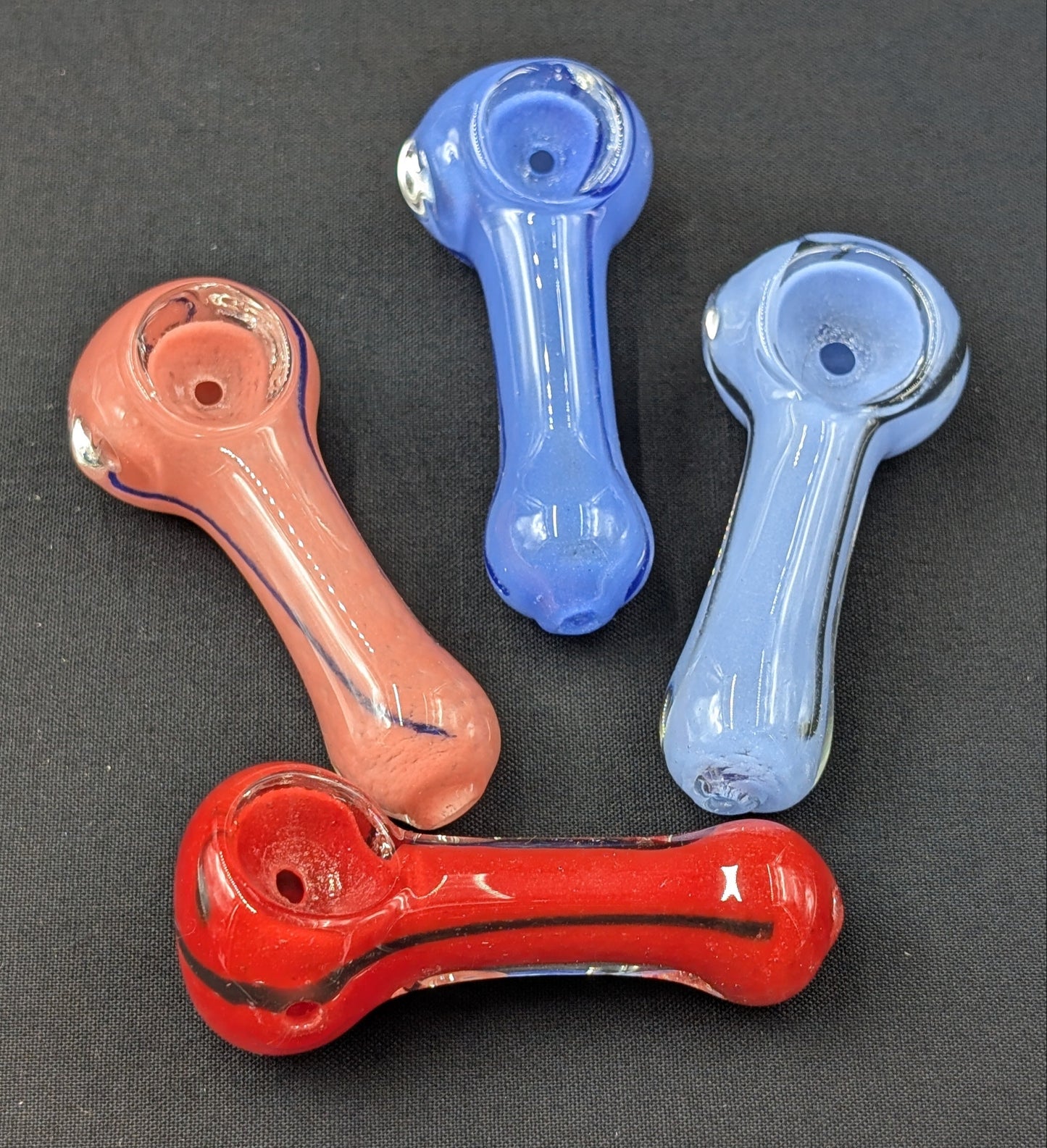 2 Pack of 2.5" Glass Spoon Peanuts 001