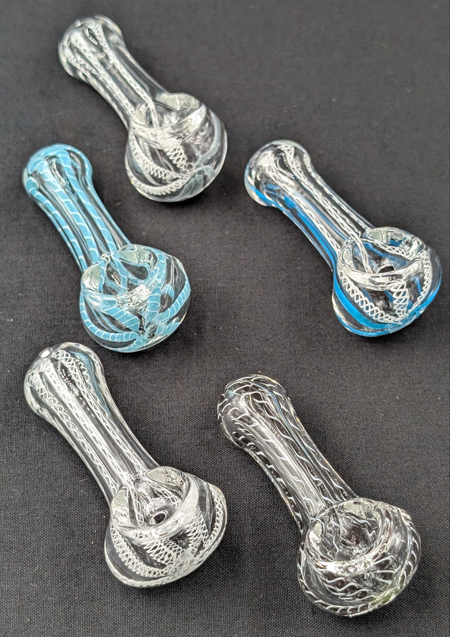 2 Pack of 2.5" Glass Spoon Peanuts 003