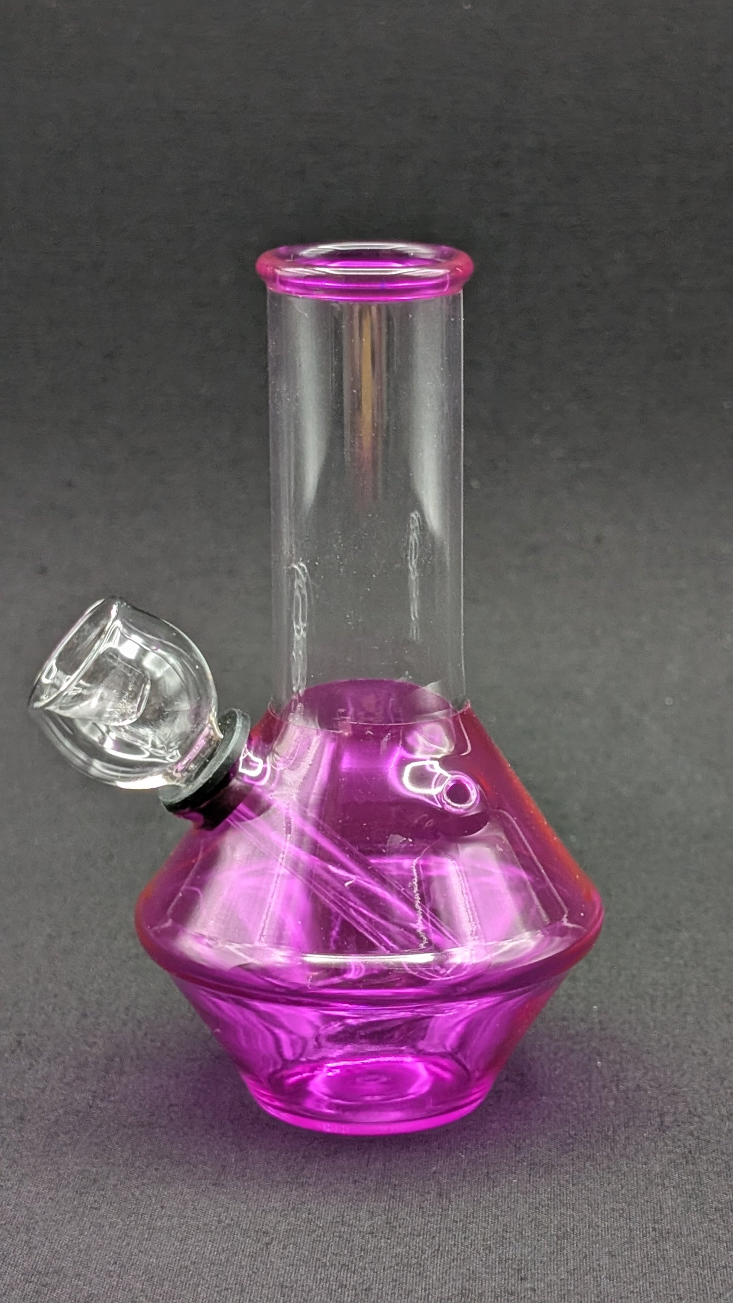 5" Glass Water Pipe Bong UFO Magenta