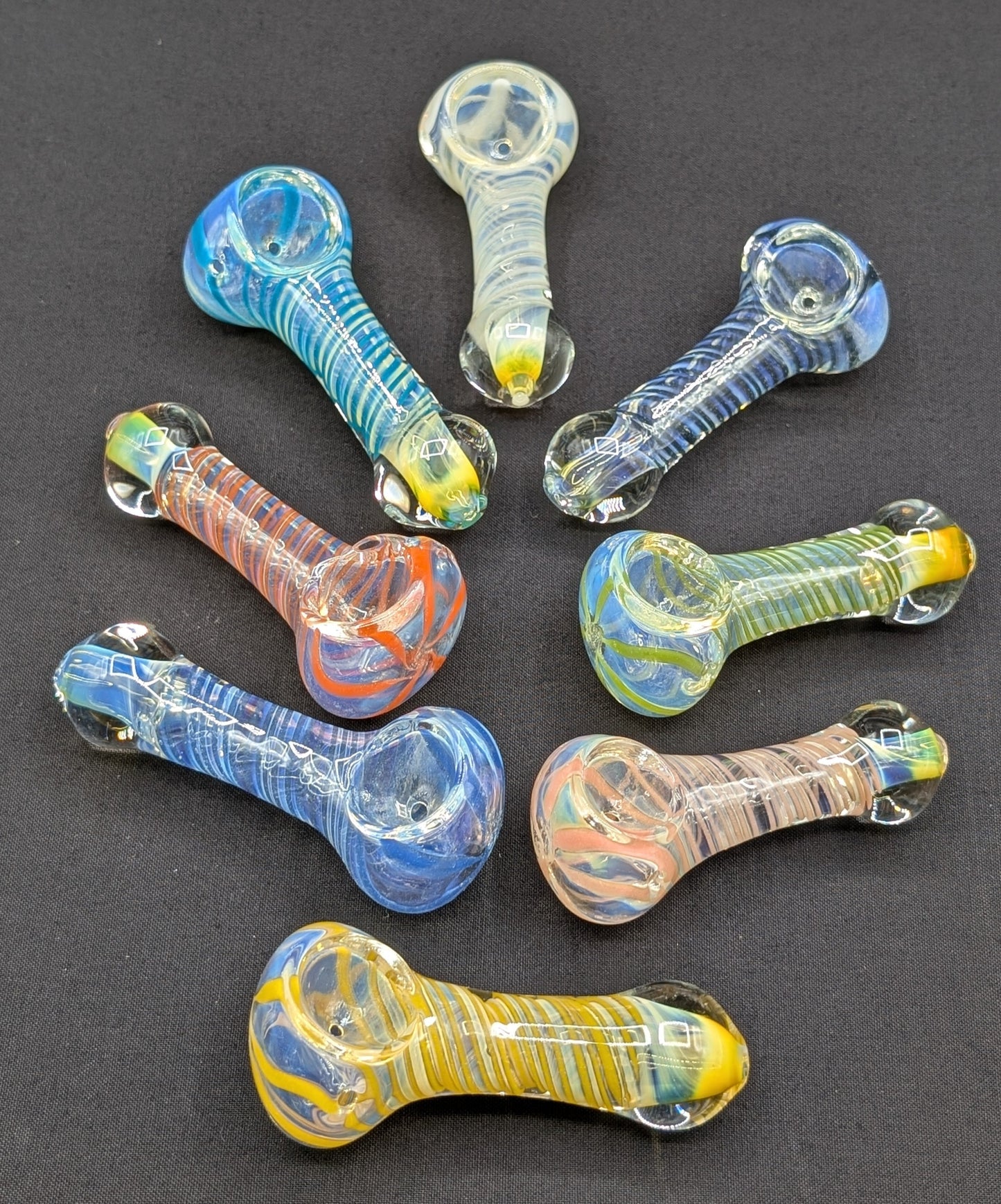 2 Pack of 3"-4" Glass Spoon Pipes