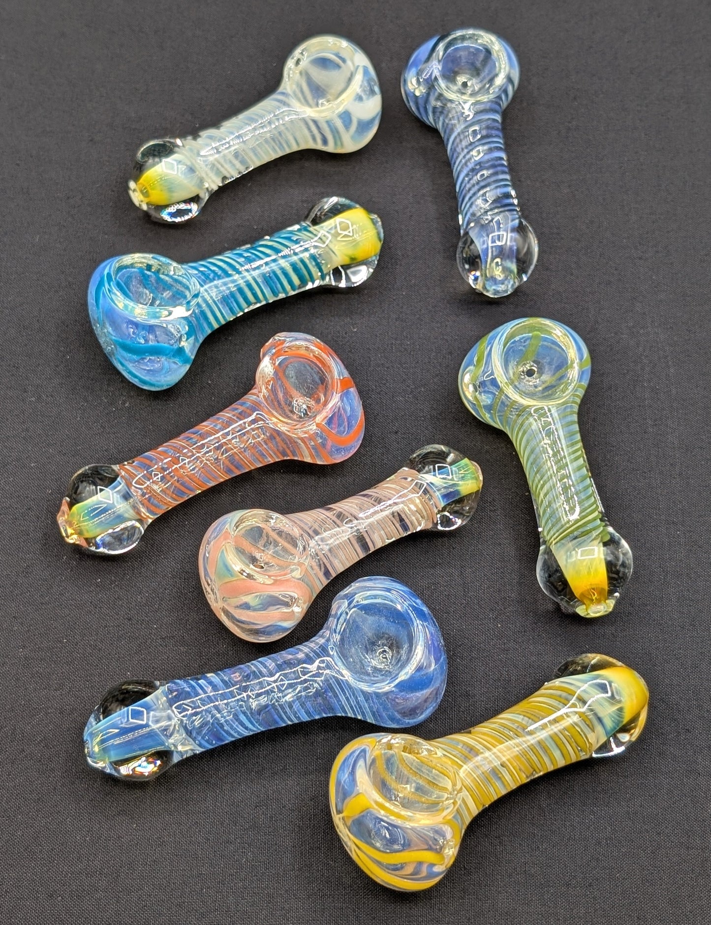 2 Pack of 3"-4" Glass Spoon Pipes