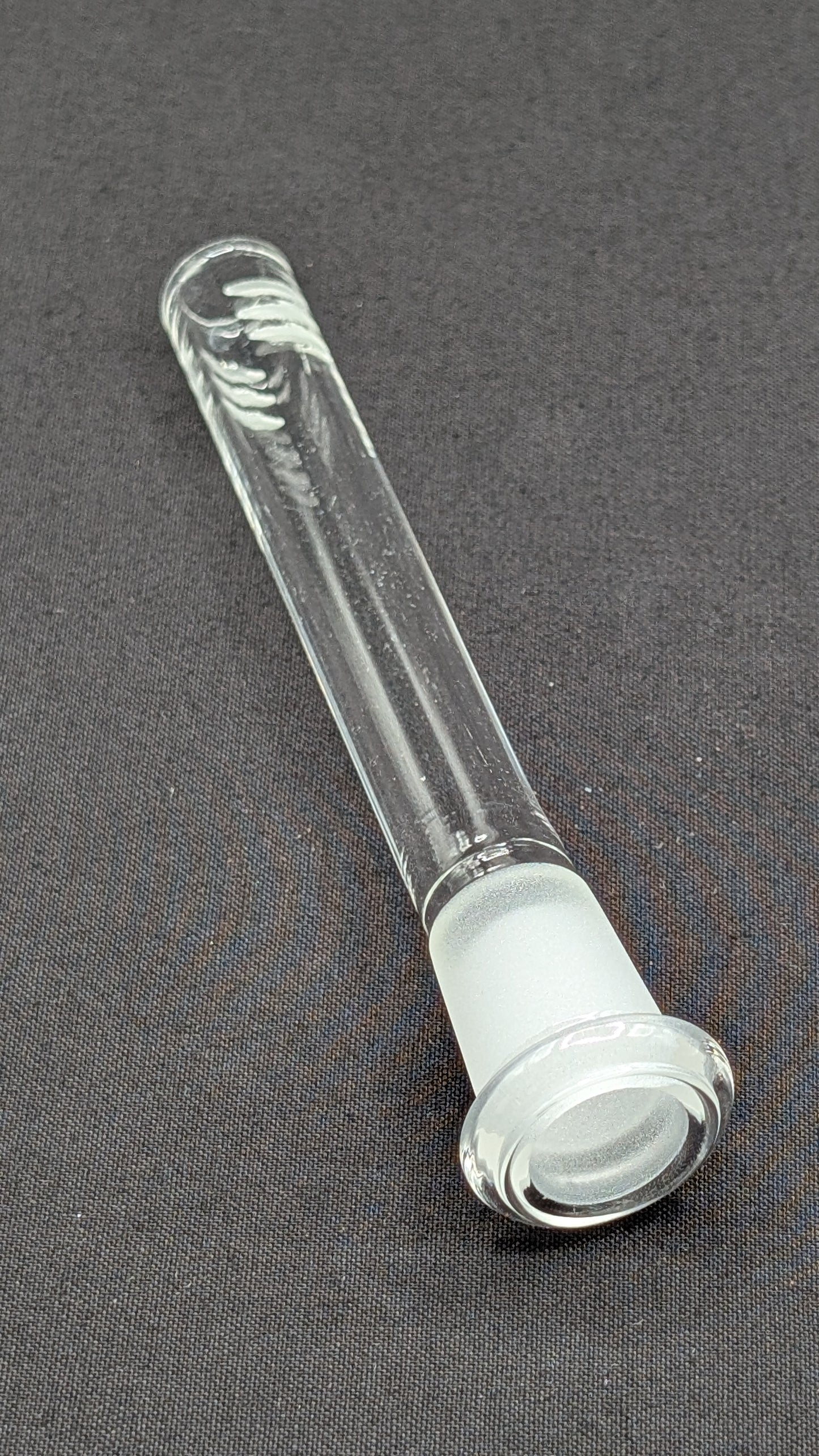 4" 6 Cut Glass Downstem 18MM Male to 14MM Female Opening