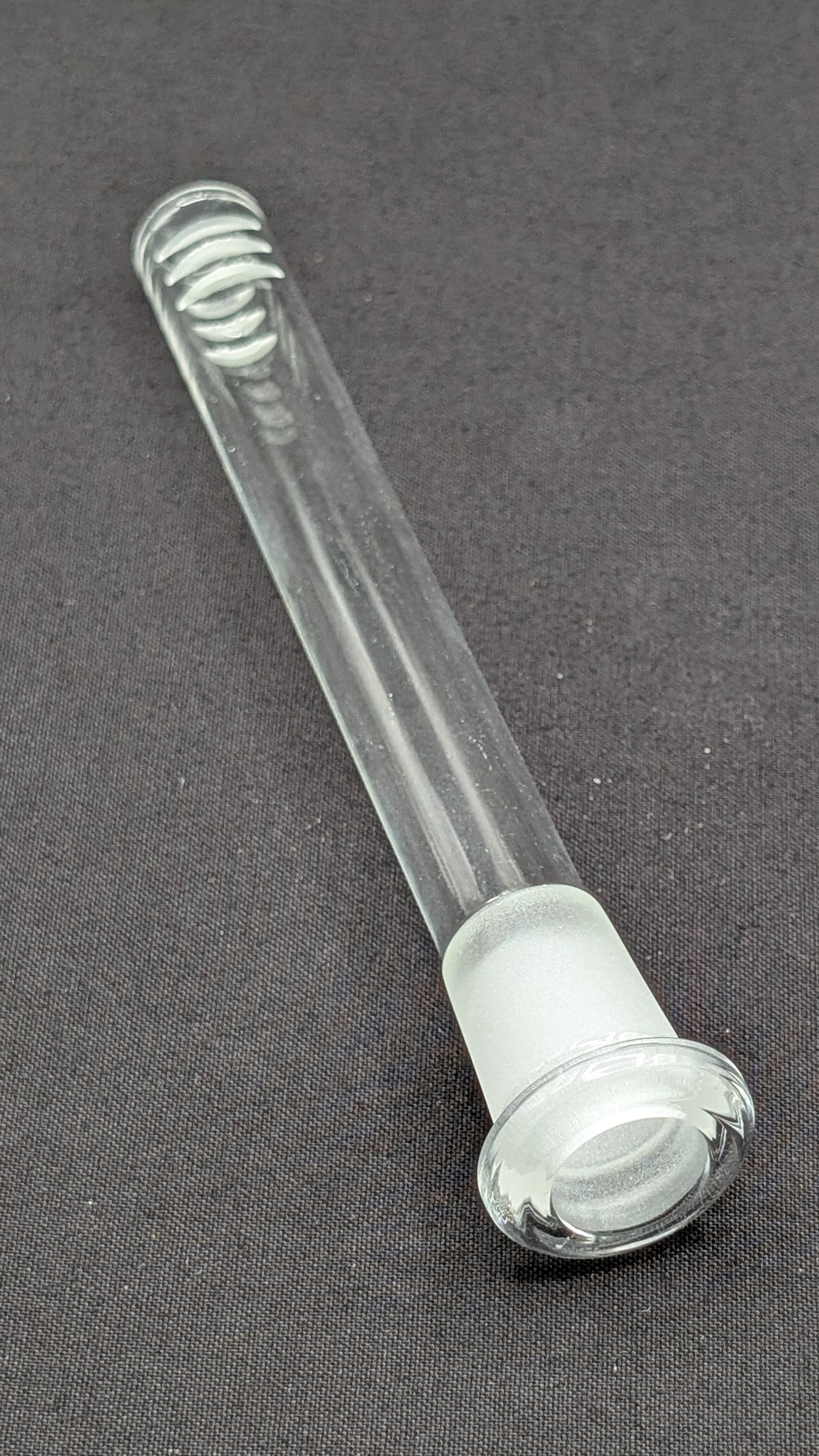4.5" 6 Cut Glass Downstem 18MM Male to 14MM Female Opening