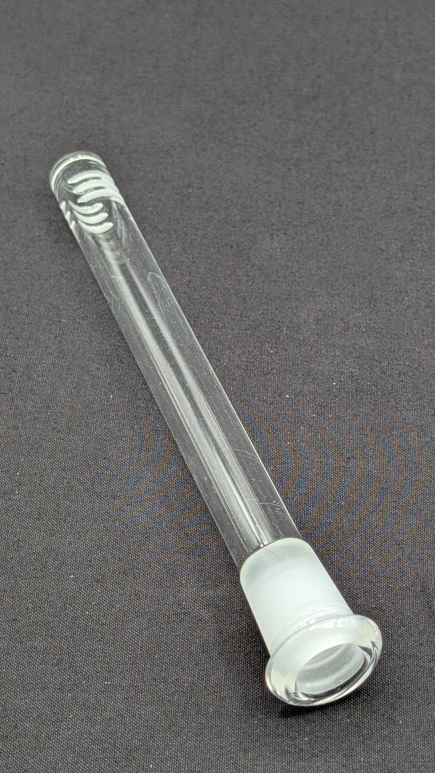 5.5" 6 Cut Glass Downstem 18MM Male to 14MM Female Opening