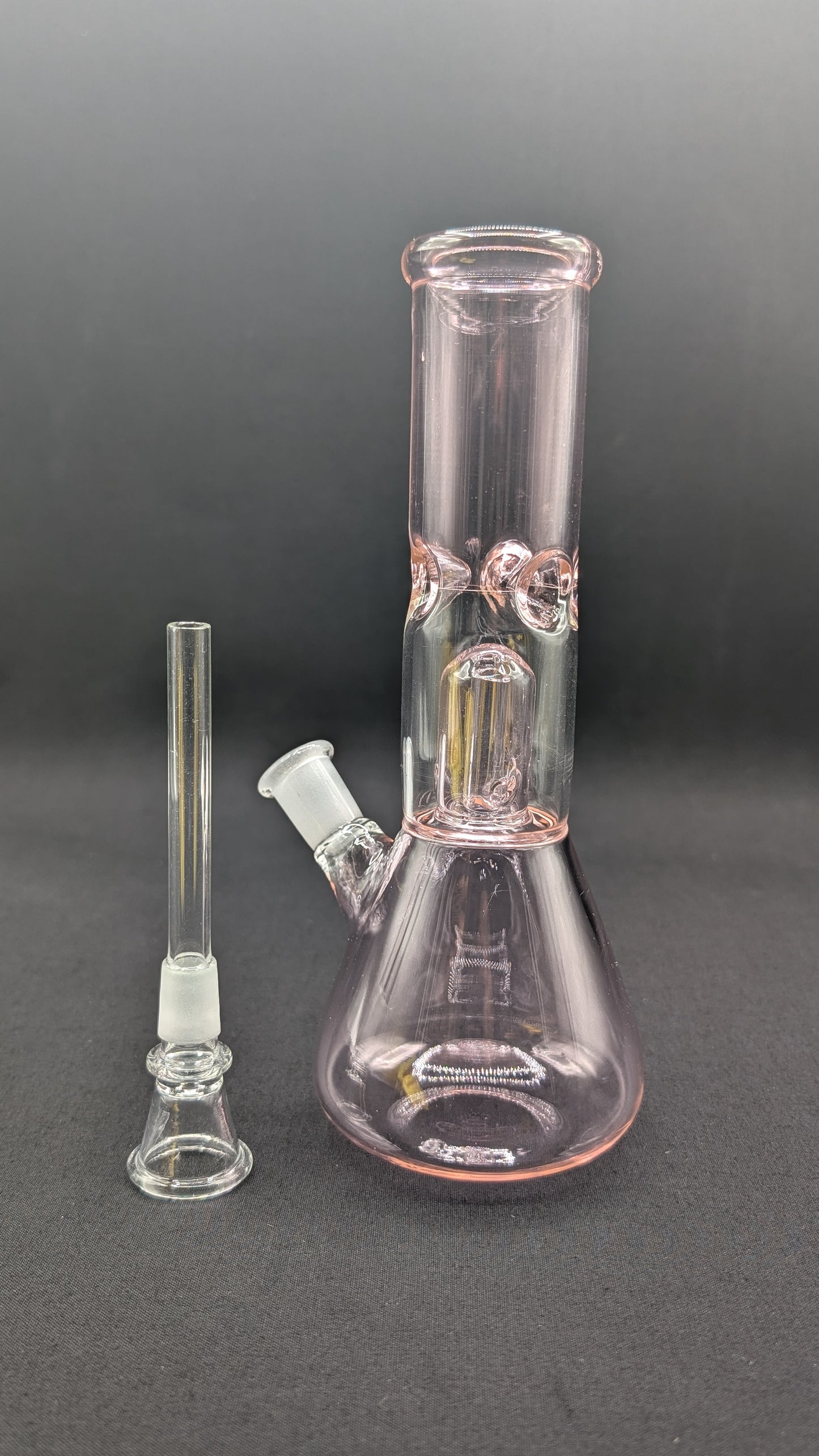 8" Glass Water Pipe Bong Pink + 5 FREE Screen (Colored Glass)