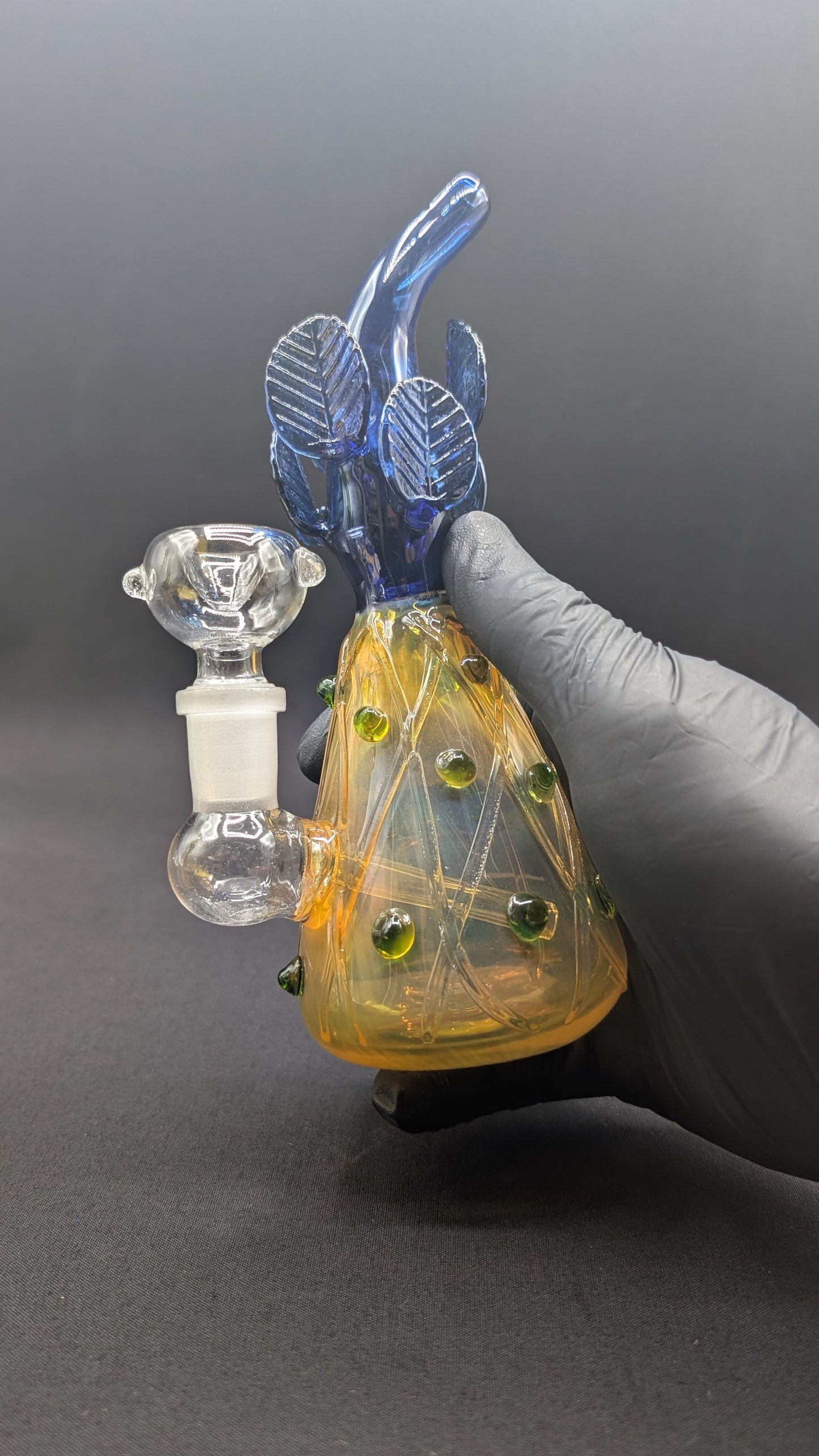 7.5" Glass Water Pipe Bong Pineapple BL