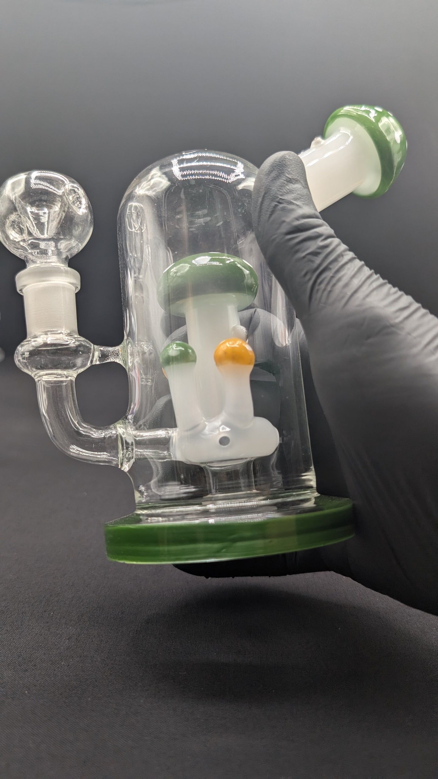 6" Glass Water Pipe Bong Mushroom Style GR