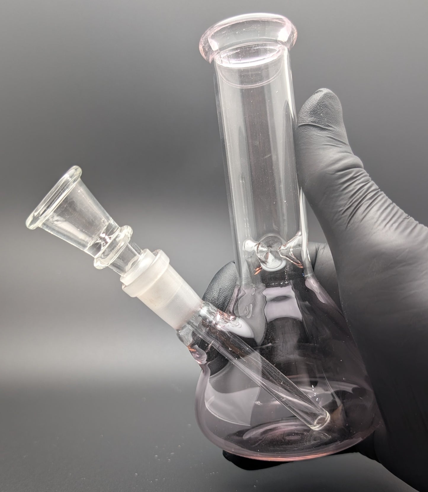 6" Glass Water Pipe Bong Pink (Colored Glass)