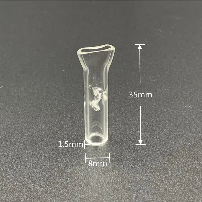 5 Pack Glass Filter Tips - Pinched Lip 8mm x 35mm