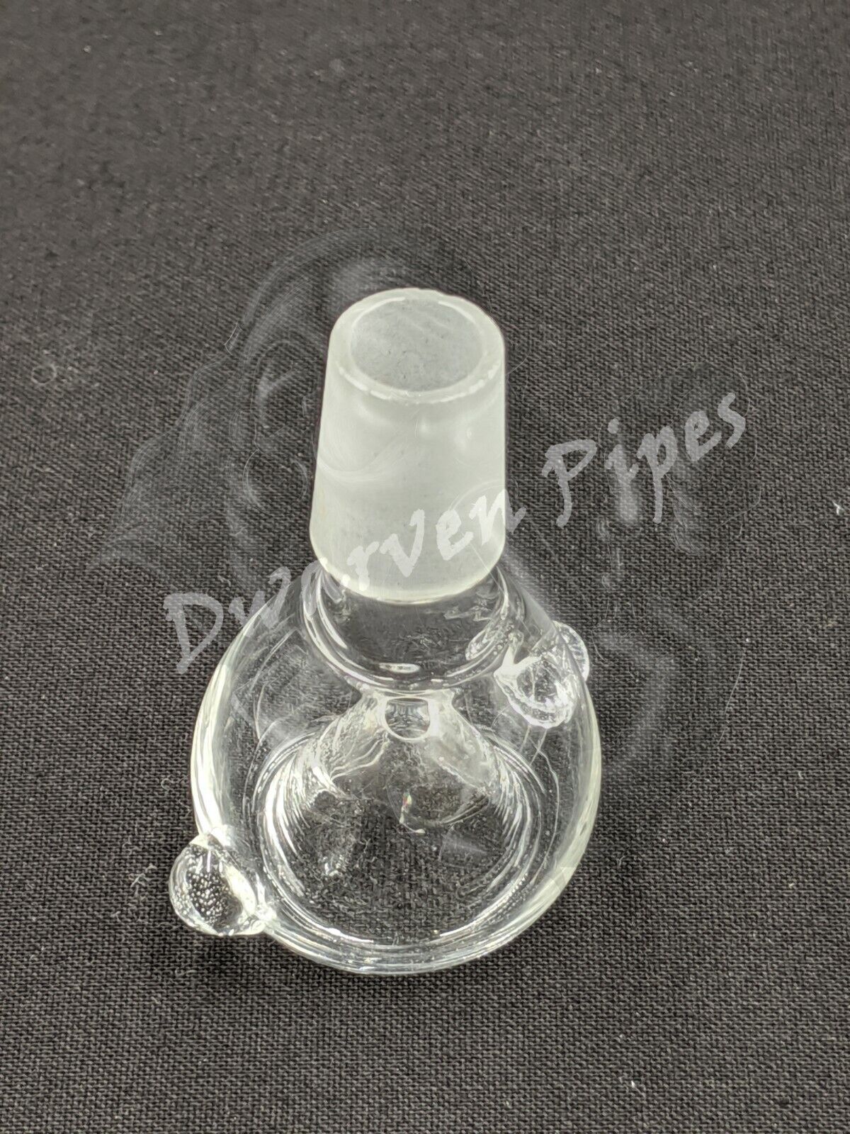 14mm Male Slide Bowl Glass for Water Pipes - Round Clear