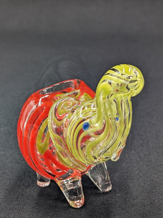 3" Elephant Glass Bowl Pipe 14
