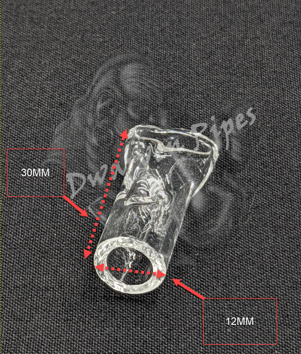 5 Pack Glass Filter Tips - Pinched Lip 12mm x 35mm