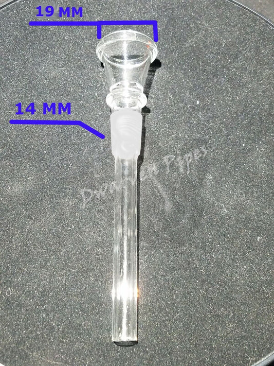 2 Pack: Glass Downstem With Bowl 14MM Male For Glass Water Pipe Replacement