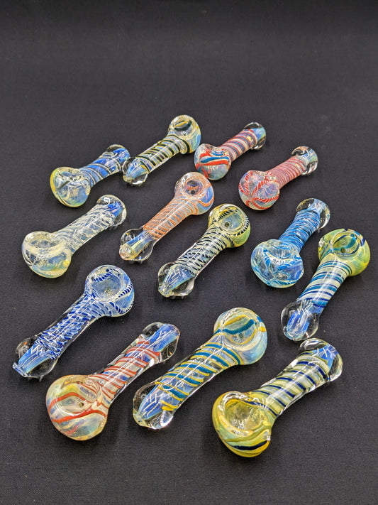 2 Pack of 3"-4" Glass Spoon Pipes