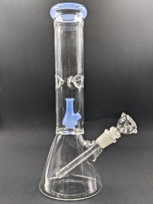 12" Glass Water Pipe Bong Its Beaker within a Beaker Lavender