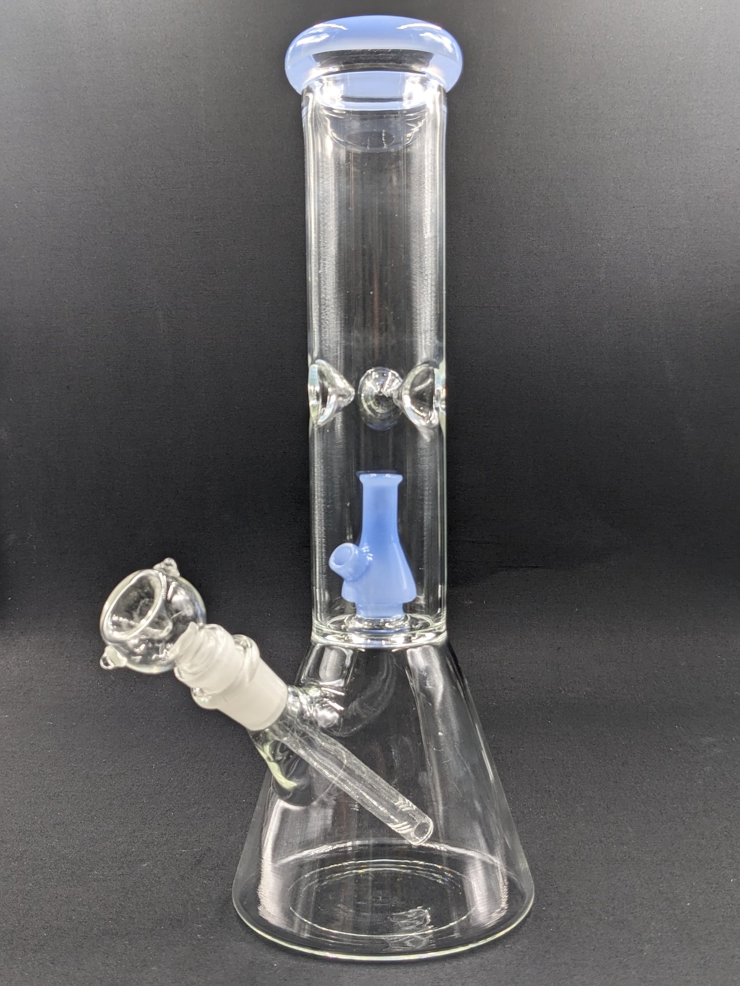 12" Glass Water Pipe Bong Its Beaker within a Beaker Lavender