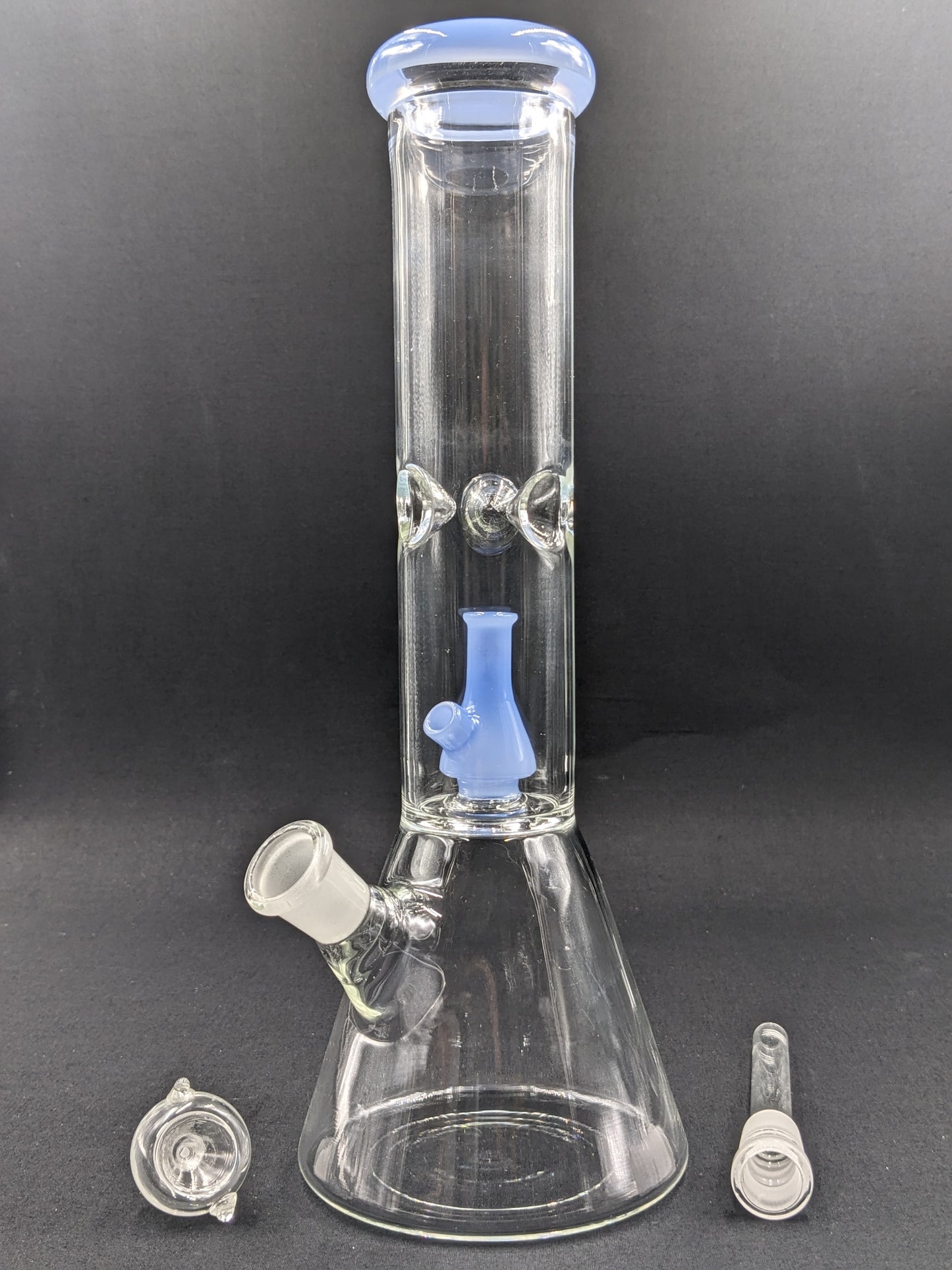 12" Glass Water Pipe Bong Its Beaker within a Beaker Lavender