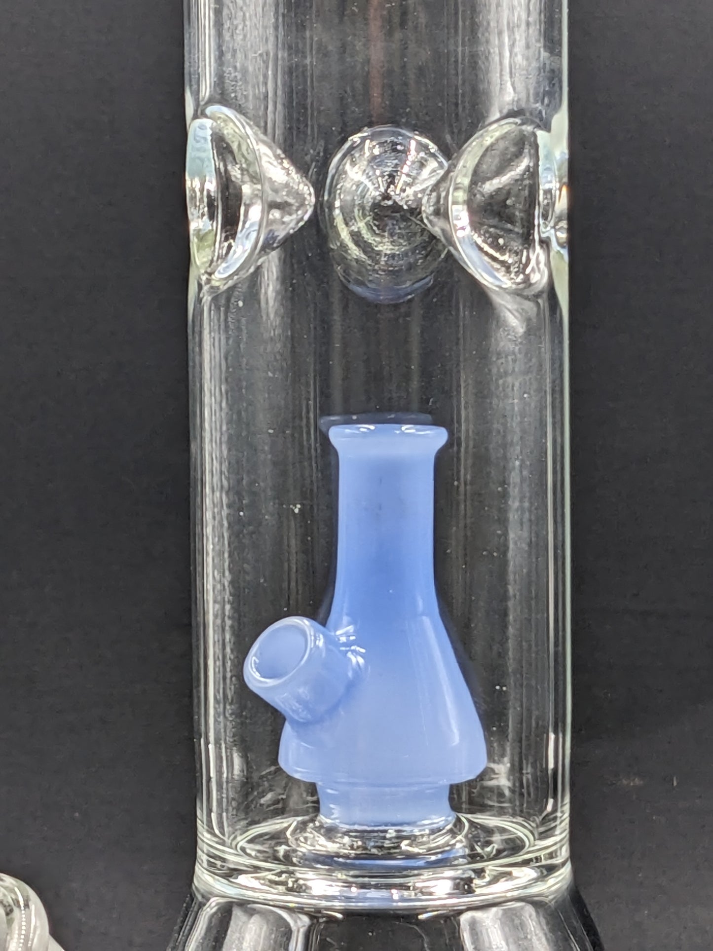 12" Glass Water Pipe Bong Its Beaker within a Beaker Lavender