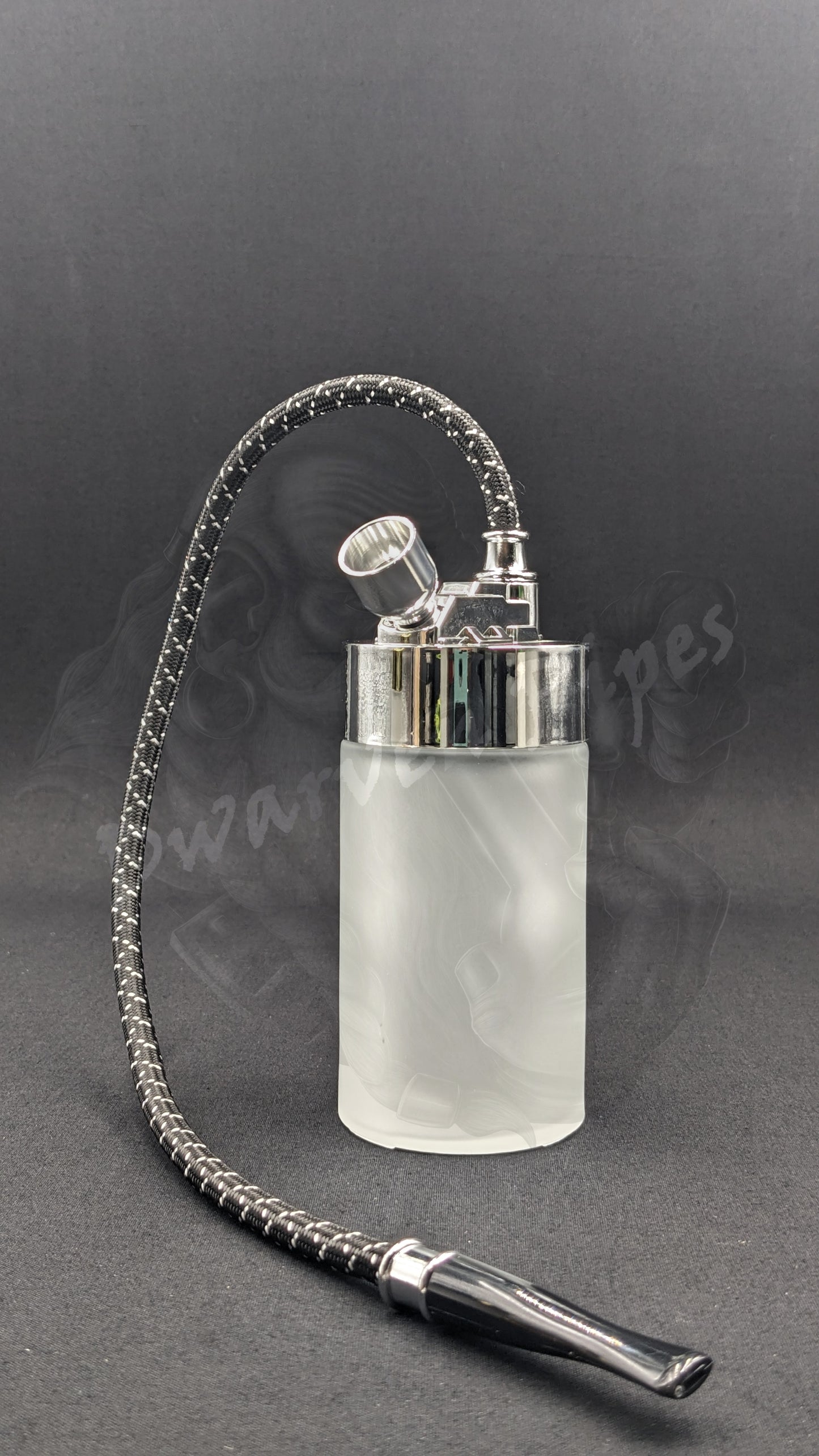 7.25" Water Pipe Bong w/ Multiple Adaptors Silver