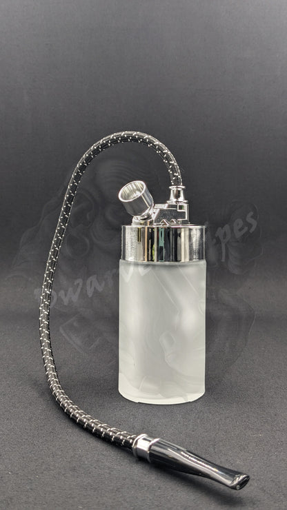 7.25" Water Pipe Bong w/ Multiple Adaptors Silver