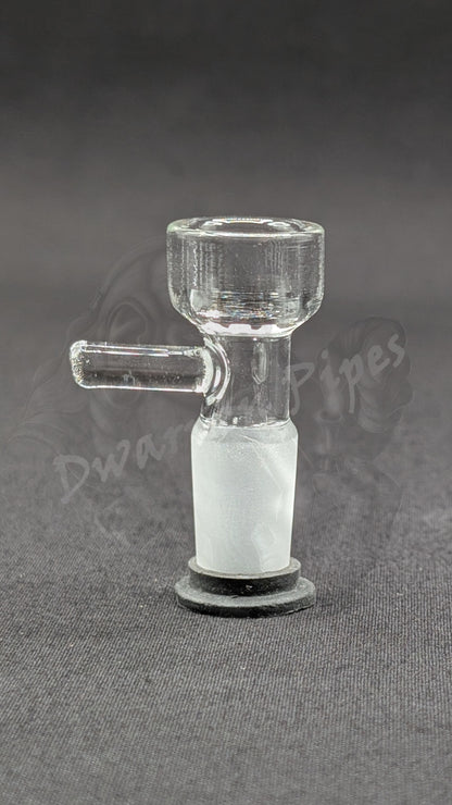 14mm Male Slide Bowl Glass Snowflake for Water Pipes - Snowflake Style Clear
