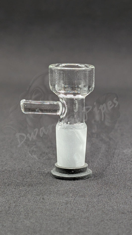 14mm Male Slide Bowl Glass Snowflake for Water Pipes - Snowflake Style Clear