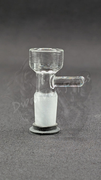 14mm Male Slide Bowl Glass Snowflake for Water Pipes - Snowflake Style Clear