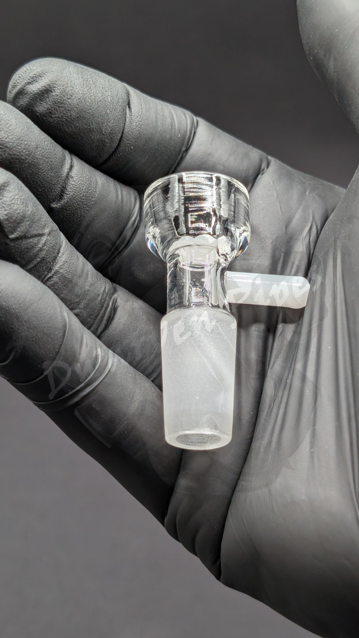 14mm Male Slide Bowl Glass Snowflake for Water Pipes - Snowflake Style White