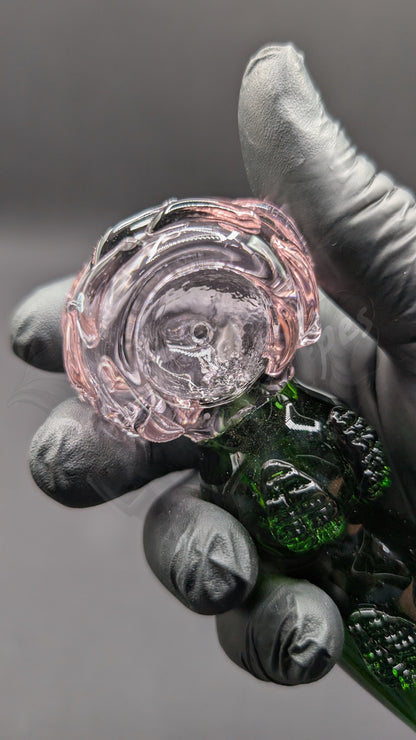 4.5" Glass Spoon Pink Rose
