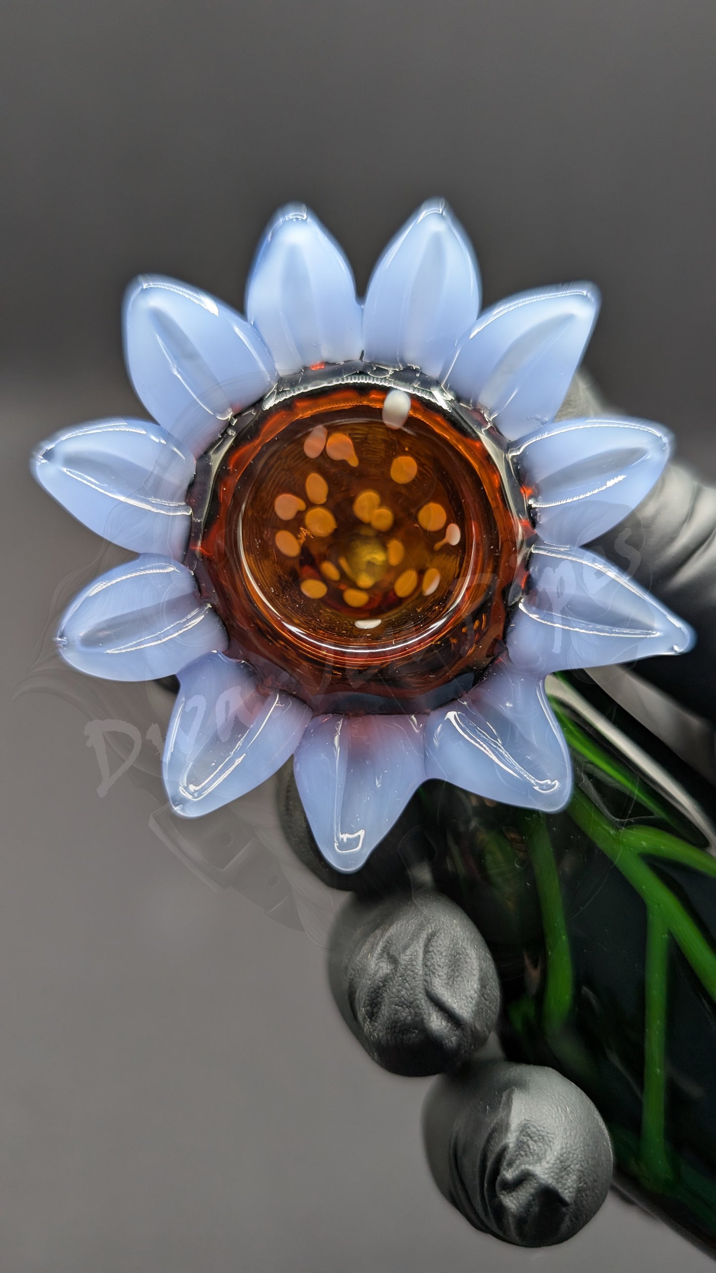 4.5" Glass Spoon Lavender Flower