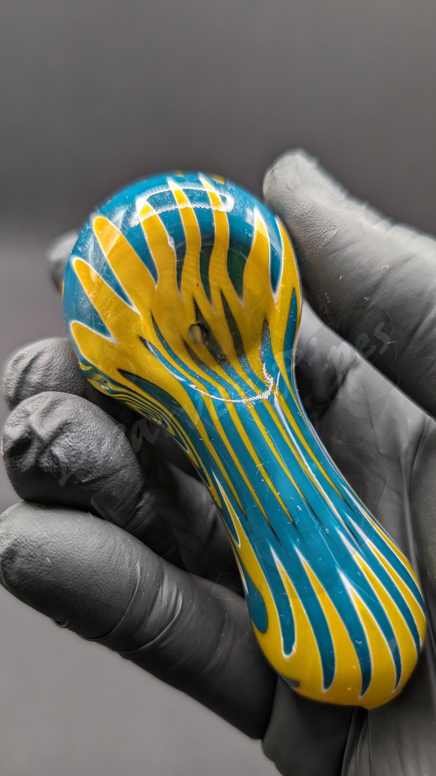 3" Glass Spoon Multi Colored 0400