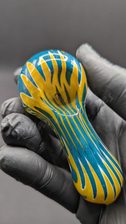 3" Glass Spoon Multi Colored 0400