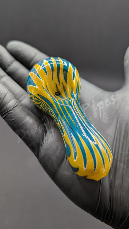 3" Glass Spoon Multi Colored 0400