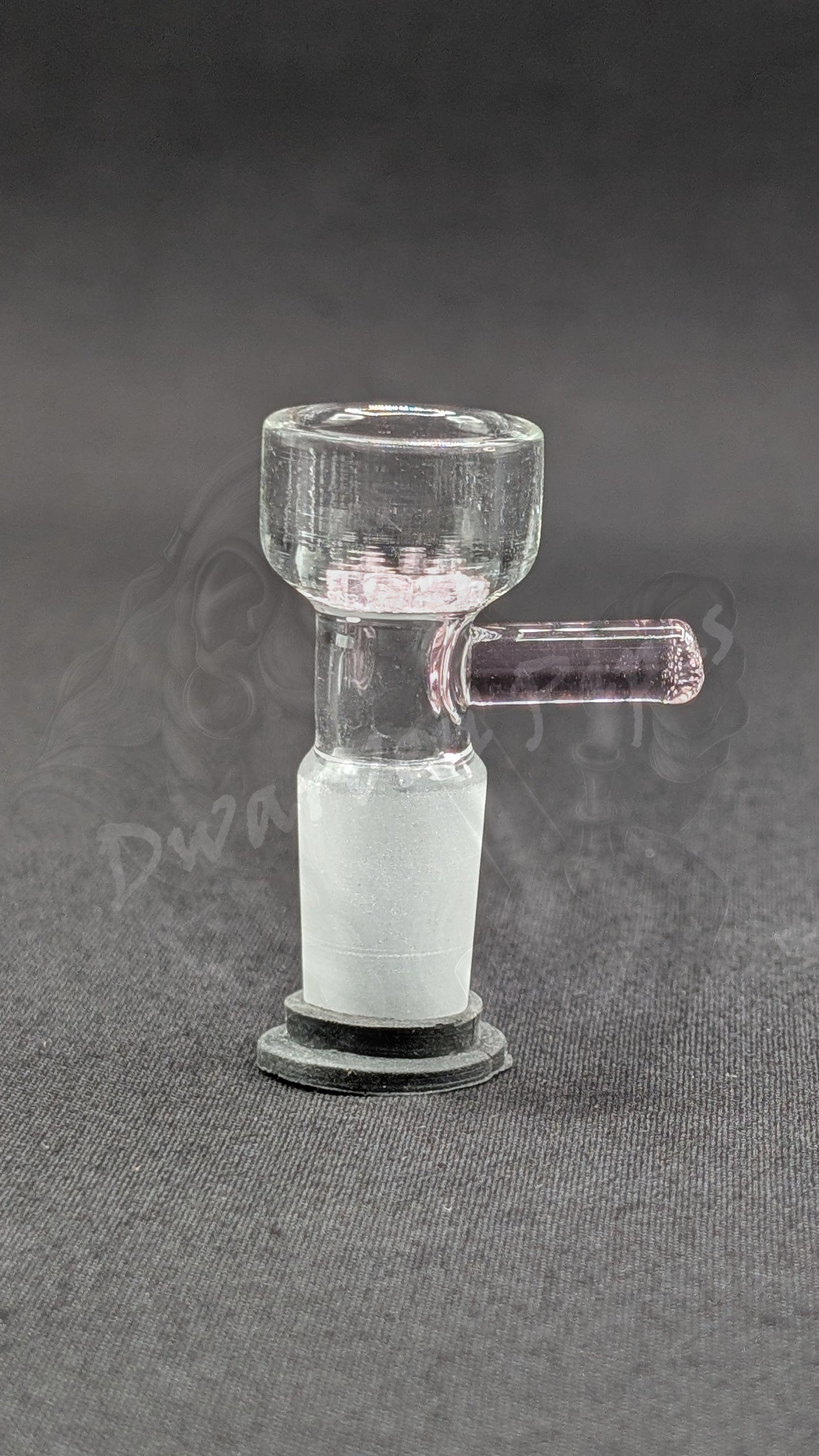 14mm Male Slide Bowl Glass Snowflake for Water Pipes - Snowflake Style Pink